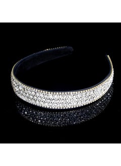 Wecoe Wecoe Silver Headband Women Girls Fashion with Rhinestones, Crystal Bling Sparkly Hair Band, Thin Hair Accessories for Short Hair, Holiday Birthday Gift  - Image 1