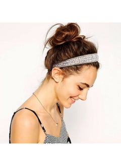 Wecoe Wecoe Silver Headband Women Girls Fashion with Rhinestones, Crystal Bling Sparkly Hair Band, Thin Hair Accessories for Short Hair, Holiday Birthday Gift  - Image 5