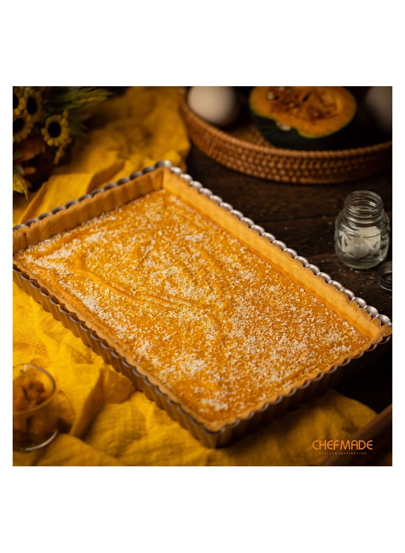 شيف ميد قالب تارت مستطيل 11 بوصة بقاعدة سفلية قابلة للإزالة - Image 3