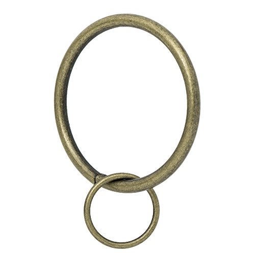 Ivilon Ivilon Drapery Eyelet Curtain Rings  2 Ring Loop for Hook Pins Set of 14  Brushed Nickel 