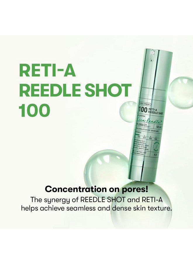 VT COSMETICS VT COSMETICS Reti-A Reedle Shot 100, Retinol(Vitamin A) Microneedling Serum, Repairing Exosome, Hyaluronic Acid, Ideal for Retinol Beginner, Soft Skin, Glass Skin, Korean Skin Booster, 1.69Fl Oz(50ml) - Image 2