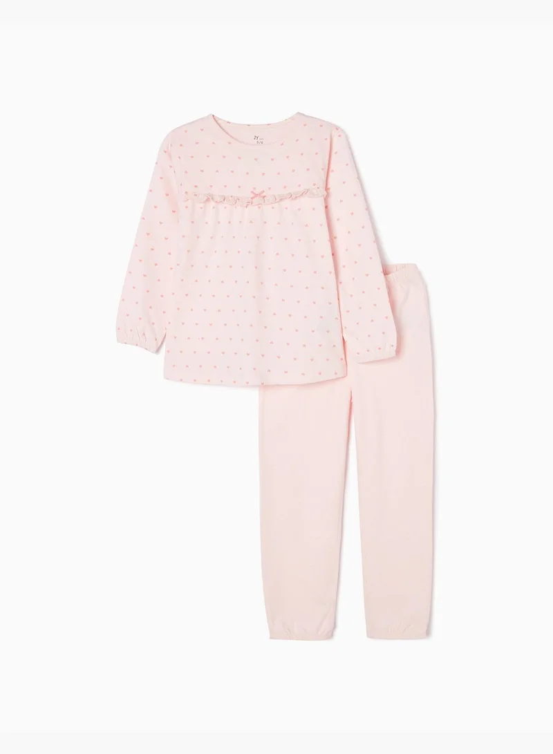 Zippy Zippy Cotton Pyjamas With Heart Motif For Girls