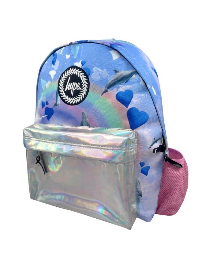 JUST HYPE Iconic Backpack- Rainbow Dolphins - Image 2