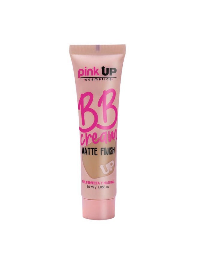 PINK UP BB Cream Matte Finish | BB Cream| Face Make Up | Foundation | Unifies your skin tone in a natural way | Light coverage makeup | Moisturizing | Matte finish | Color Medium | Model PKBBC02 - Image 1