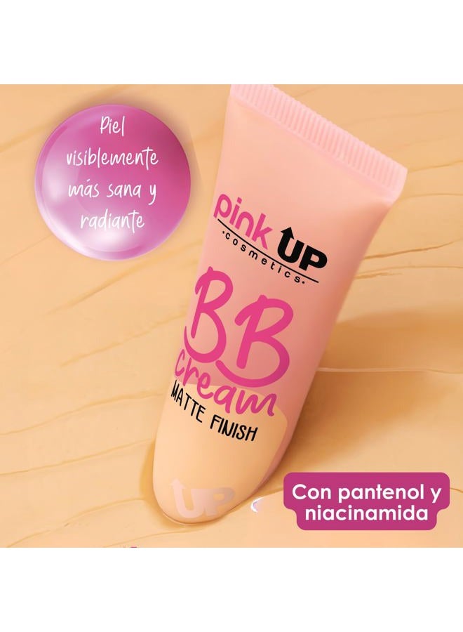 PINK UP BB Cream Matte Finish | BB Cream| Face Make Up | Foundation | Unifies your skin tone in a natural way | Light coverage makeup | Moisturizing | Matte finish | Color Medium | Model PKBBC02 - Image 5