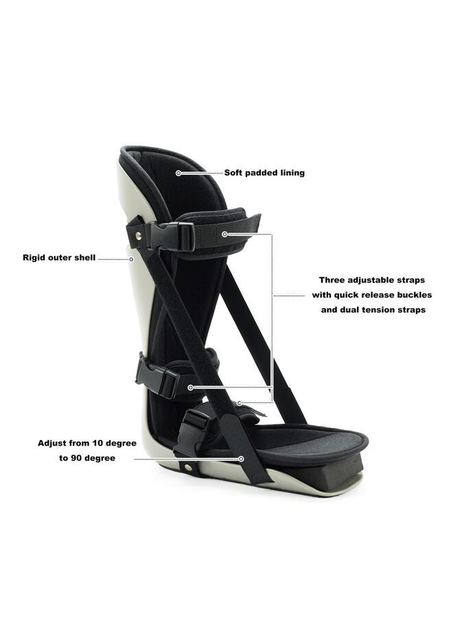Plantar Fascitis Night Splint Adjustable Leg Support Brace for Fascia, Tendon and Calf Stretching, Heel and Bone Spur, Arch Pain Treatment Fit Right or Left Foot Black L - Image 3