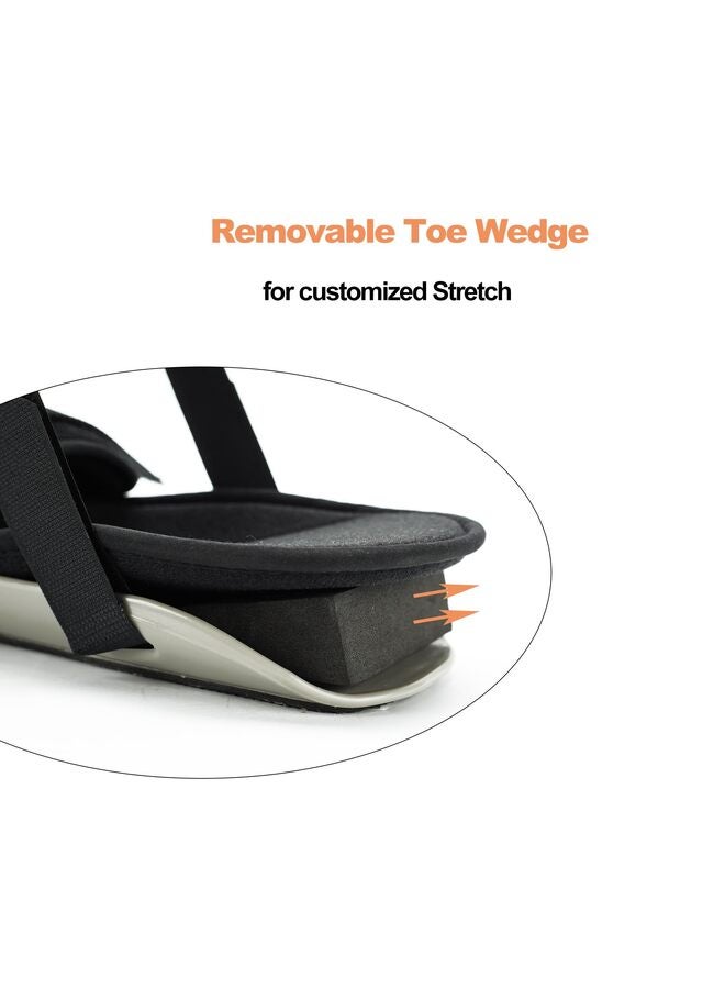 Plantar Fascitis Night Splint Adjustable Leg Support Brace for Fascia, Tendon and Calf Stretching, Heel and Bone Spur, Arch Pain Treatment Fit Right or Left Foot Black L - Image 4