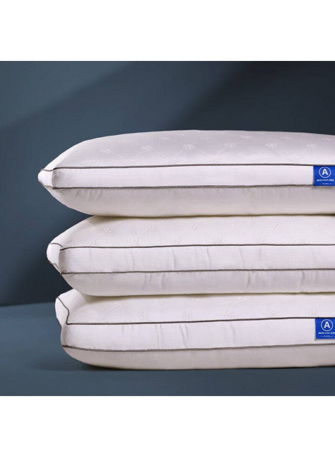 Fuanna Pillow Core, Hotel Pillow, Fiber Soft Pillow, 60s Long-staple Cotton, Class A Antibacterial, Washable, Low Pillow, 70*45cm, One Piece - Image 1