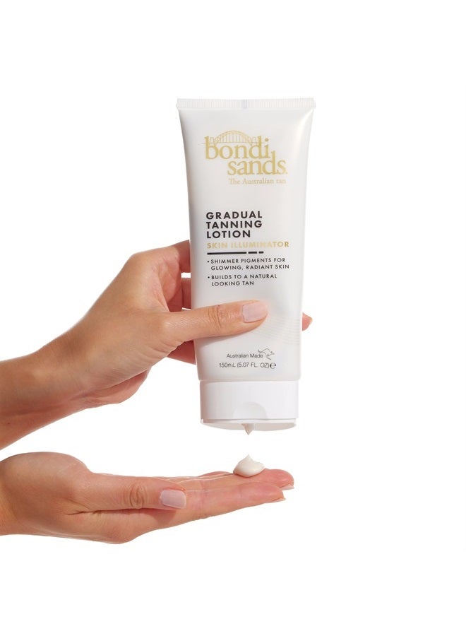BONDI SANDS Gradual Tanning Lotion Skin Illuminator | Shimmer Pigments Build to a Natural-Looking Tan for Glowing Skin | 150 mL, 5.07 Fl. Oz. - Image 3