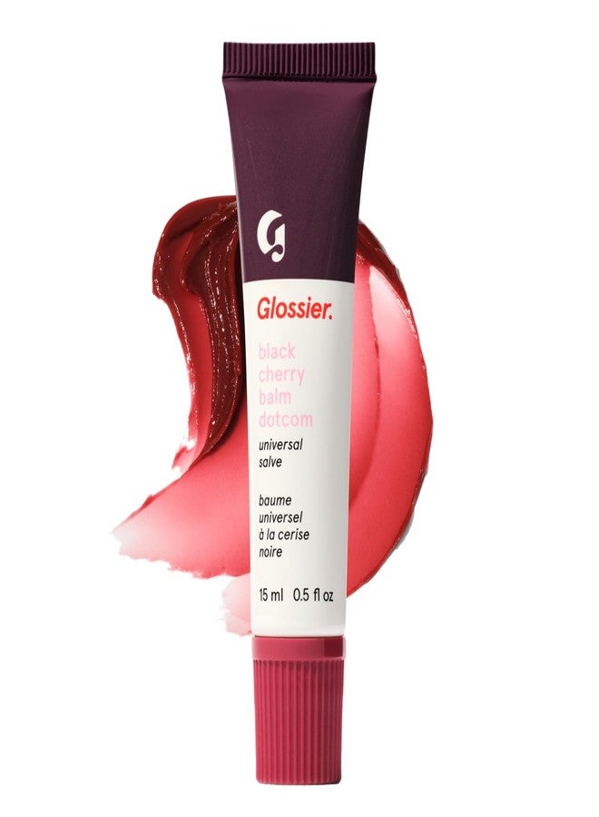Glossier Balm Dotcom Hydrating Tinted Lip Balm - Universal Salve, Up to 12Hr Moisture for Dry Lips, Cuticles & Skin - Lanolin, Beeswax & Castor Oil - Black Cherry, Burgundy Tint, 15ml - Image 1