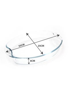 BLACKSTONE 2.9L Oval Shape Glass Oven Dish - Premium Borosilicate Bakeware, Oven, Microwave & Dishwasher Safe, Ideal for Baking, Roasting, and Serving  - Image 3