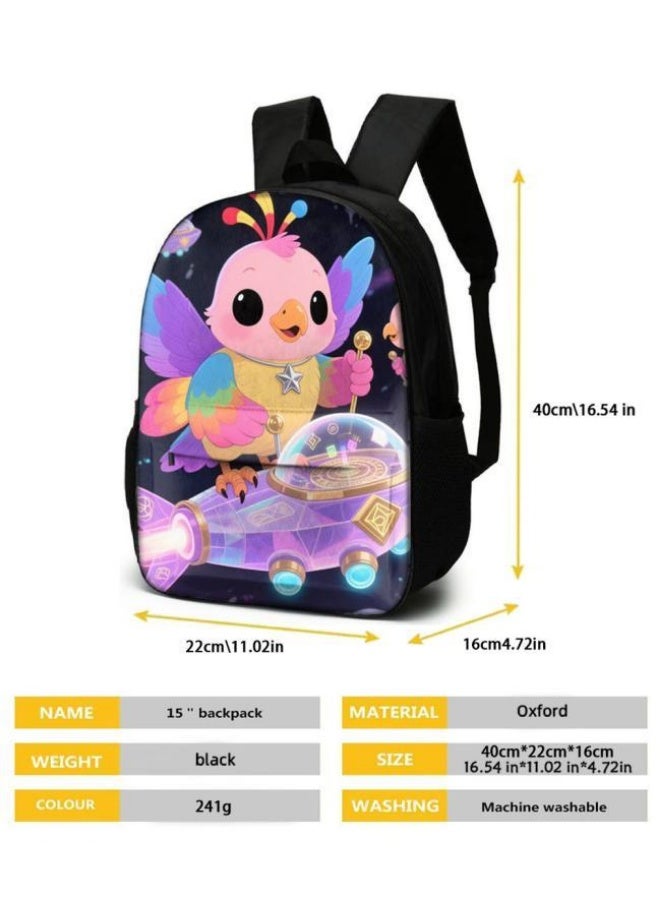 واضح من النار حقيبة ظهر + حقيبة يد + حقيبة قرطاسية | هدية موسم العودة إلى المدرسة / عطلة | مجموعة حقيبة كرتونية من ثلاث قطع، سهلة التعامل مع المناسبات المختلفة (الطلاب والأطفال ونزهات الأصدقاء وتسلق الجبال والمدرسة وما إلى ذلك) - 112 - Image 5