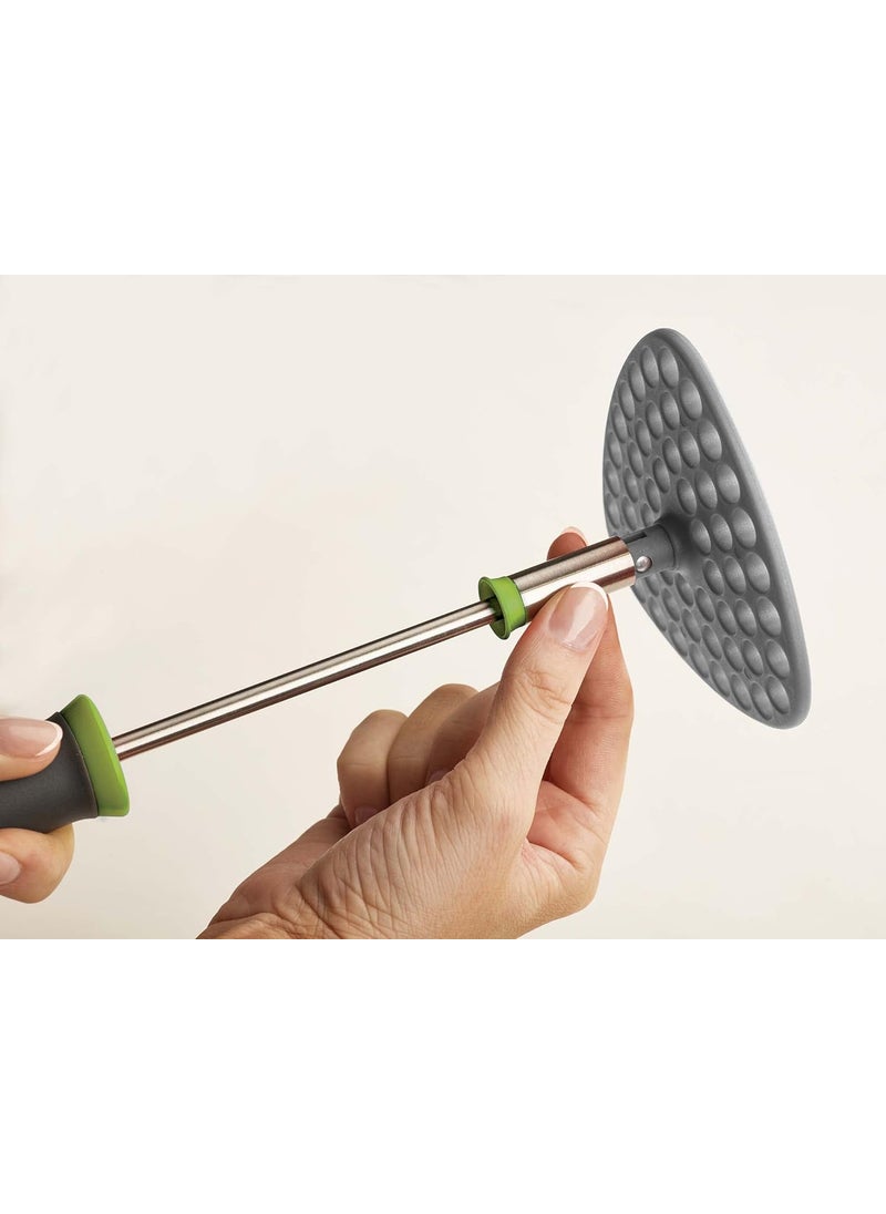 Joseph Joseph Joseph Joseph Delta Folding Masher GreyGreen  - Image 4