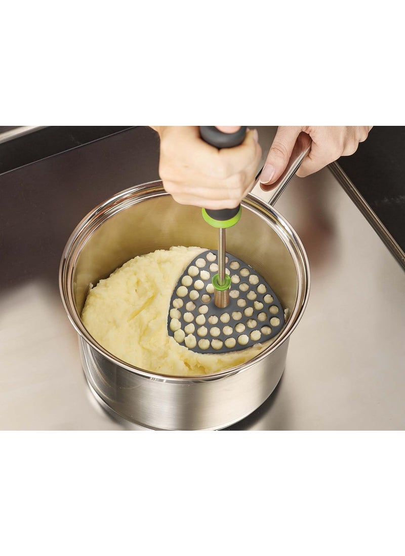 Joseph Joseph Joseph Joseph Delta Folding Masher GreyGreen  - Image 2