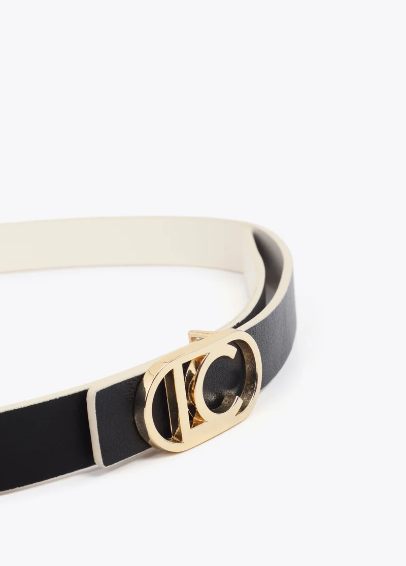 لولا كساديمونت Reversible belt with oval logo buckle