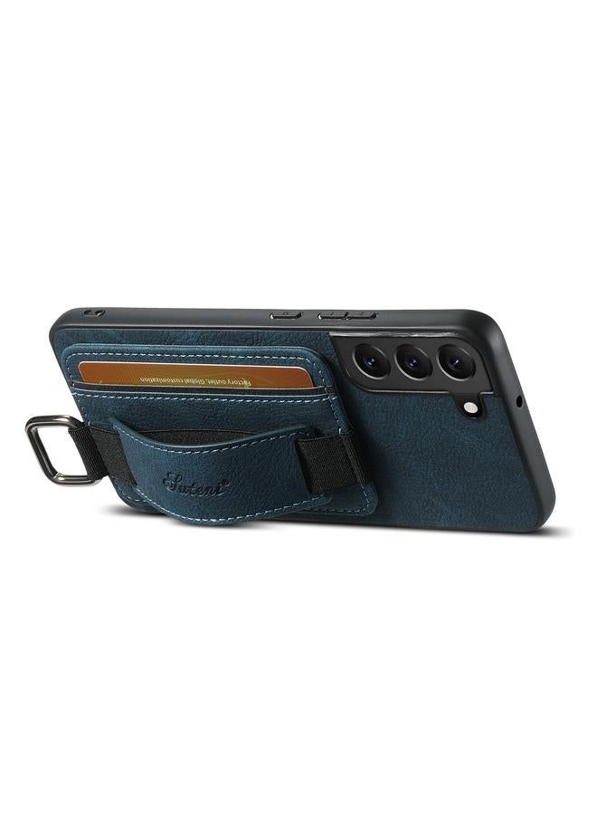 Suteni Case For Samsung Galaxy S23+ 5G H13 Litchi Leather Wrist Strap Wallet Back Phone Case - Image 2