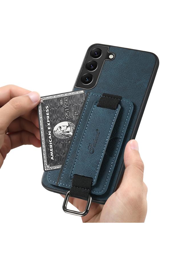 Suteni Case For Samsung Galaxy S23+ 5G H13 Litchi Leather Wrist Strap Wallet Back Phone Case - Image 4