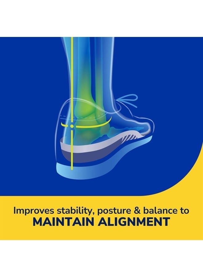 Dr. Scholl's نعال دعم الاستقرار ®، للأقدام المسطحة وفرط الدحرجة دعم قوس منخفض، يحسن التوازن والاستقرار، التحكم في الحركة، يقص لإدخاله في الأحذية، مقاس رجل 8-14 - Image 4