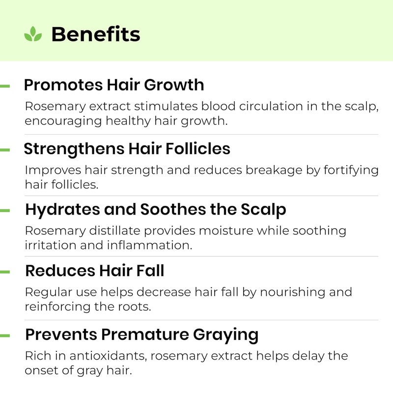 AVIMEE HERBAL سبراي نمو الشعر ومُرطب البشرة من أفيمي هيربال مزيج ماء إكليل الجبل وماء الأرز مع مستخلصات طبيعية للقشرة والتجاعيد وبشرة متألقة - Image 3