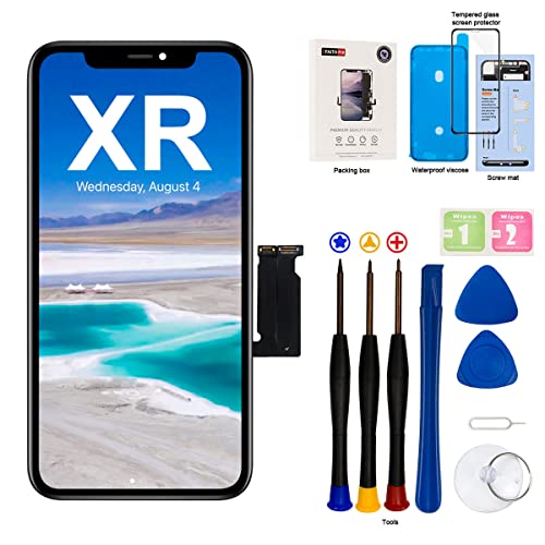 EFAITHFIX for iPhone XR LCD Screen Replacement 6.1 Inch Frame Assembly Display and 3D Touch Screen Digitizer with Repair Tools Kit for A1984/A2105/A2106/A2108 with Waterproof Adhesive Tempered Glass - Image 1