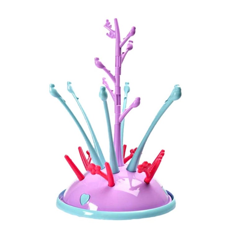 Baby Bottle Drying Rack Nipple Organizer Toddler Feeding Bottle Countertop Stand Drainer Cup Mug Holder for Space Saving Drying (Random Color) - Image 1