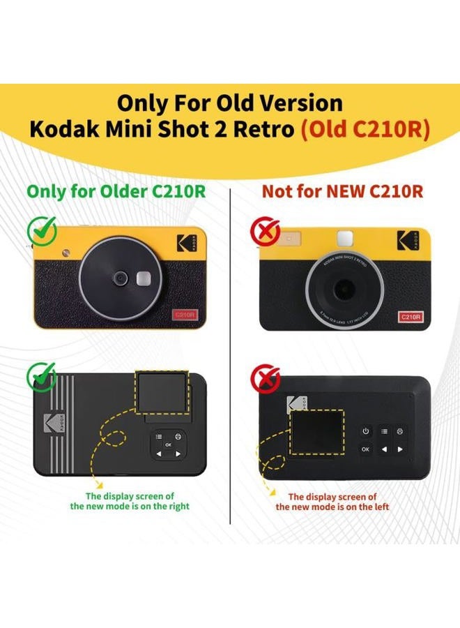 Rieibi Mini Shot 2 Retro Case, PU Leather Protective Case Cover for Kodak C210R Mini Shot 2 Retro 2-in-1 Camera/Printer Instant Portable with Shoulder Strap - Image 2