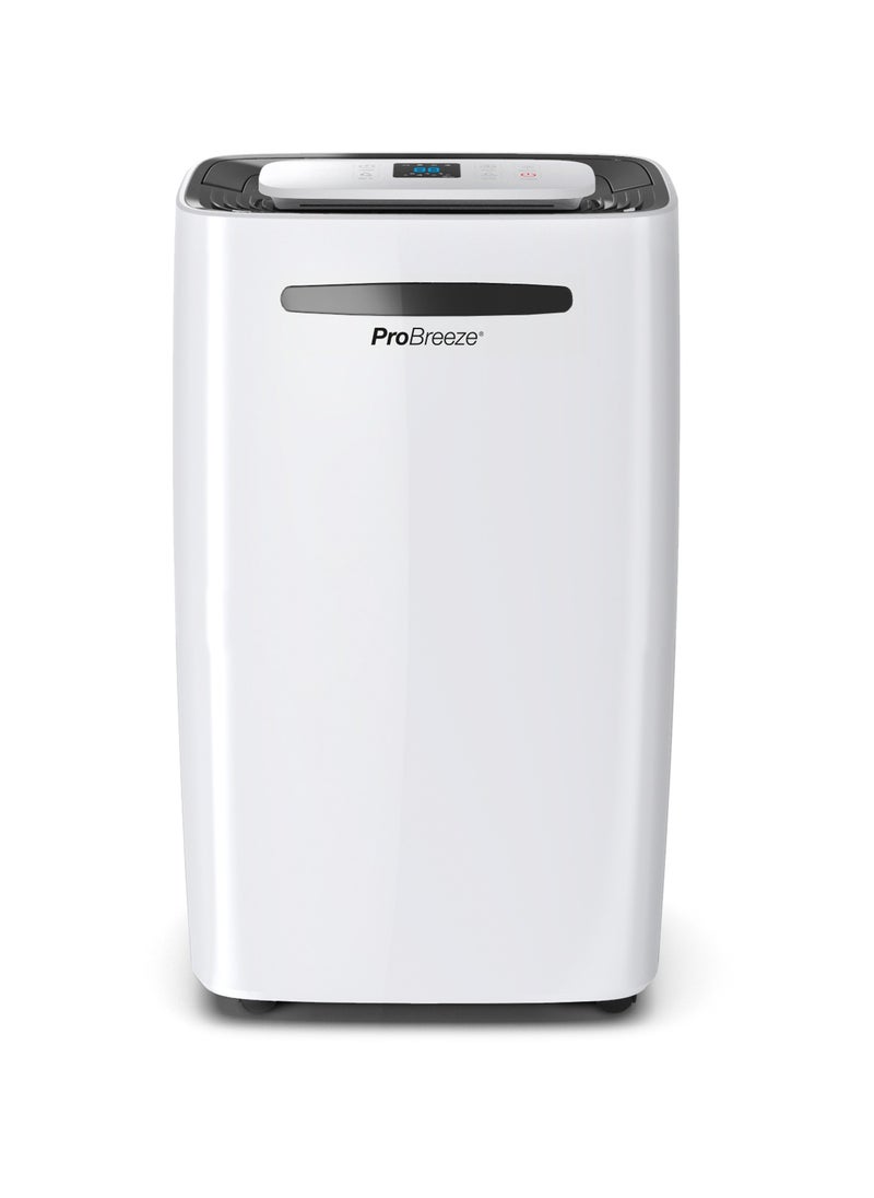 Pro Breeze - 20L/Day Dehumidifier with Digital Humidity Display, Sleep Mode, Continuous Drainage, Laundry Drying and 24 Hour Timer - Ideal for Damp and Condensation - Image 1