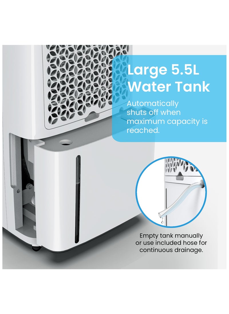 Pro Breeze - 20L/Day Dehumidifier with Digital Humidity Display, Sleep Mode, Continuous Drainage, Laundry Drying and 24 Hour Timer - Ideal for Damp and Condensation - Image 1