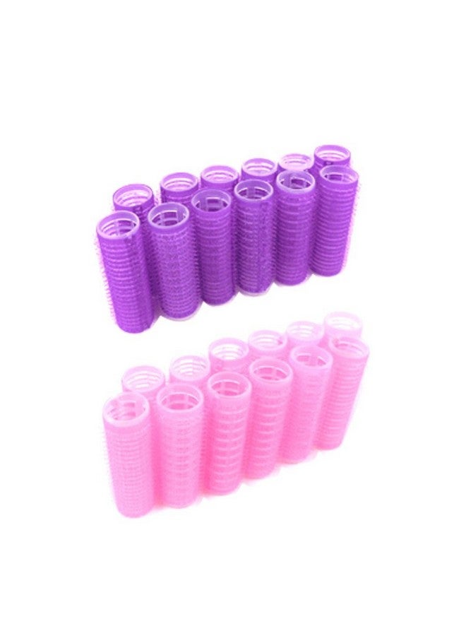 ذي يو إم 24 بكرات شعر ذاتية الإمساك بقطر 3/4 بوصة، 24 قطعة × 1/4 بوصة، بكرات شعر احترافية صغيرة لتصفيف الشعر - Image 3