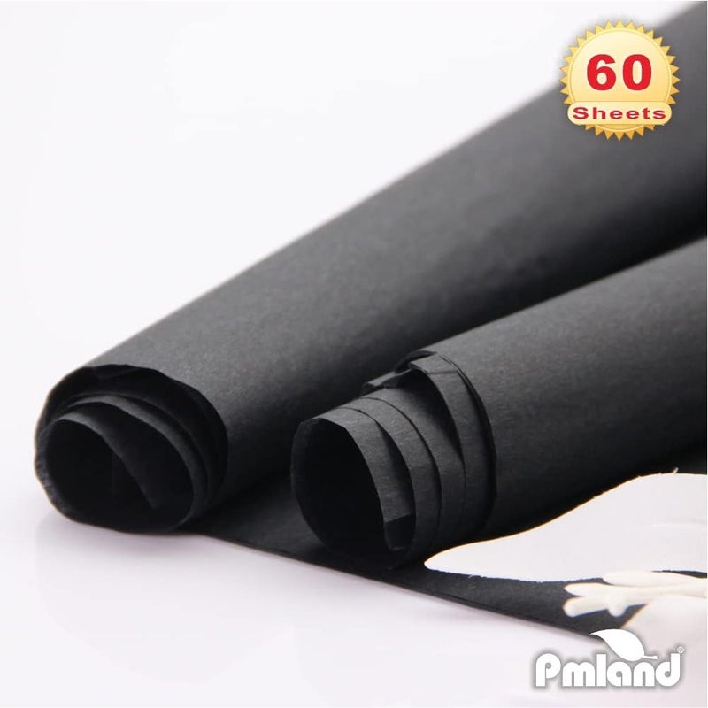 PMLAND ورق تغليف هدايا - لون أسود - 20 بوصة × 26 بوصة 60 ورقة - Image 5