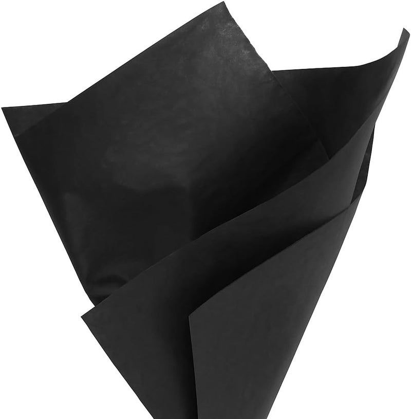 PMLAND ورق تغليف هدايا - لون أسود - 20 بوصة × 26 بوصة 60 ورقة - Image 1