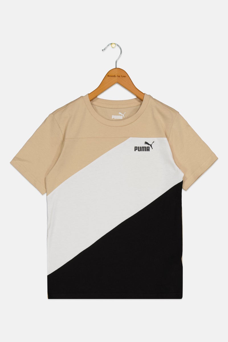 PUMA تي شيرت قصير الأكمام للأطفال الأولاد بياقة دائرية، متعدد الألوان - Image 3