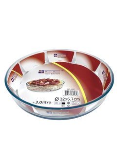 Homemaker Round Glass Baking Dish, 3 Lt Capacity, 32 Cm Diameter, 5.7 Cm Height  - Image 4