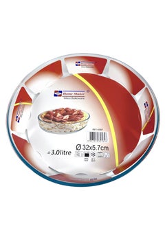 Homemaker Round Glass Baking Dish, 3 Lt Capacity, 32 Cm Diameter, 5.7 Cm Height  - Image 3