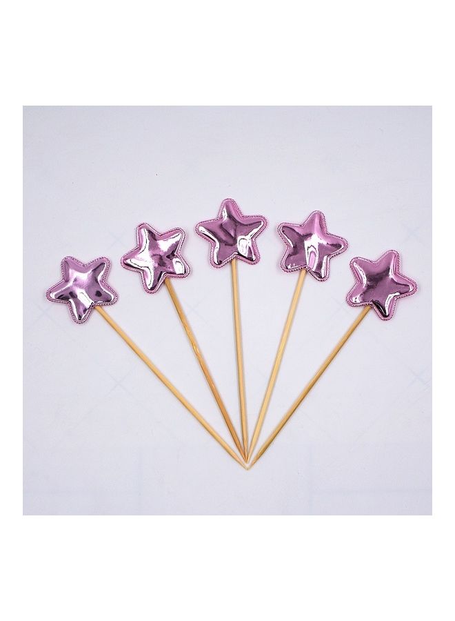 Loquat Pack Of 5 Star Shaped Cake Toppers