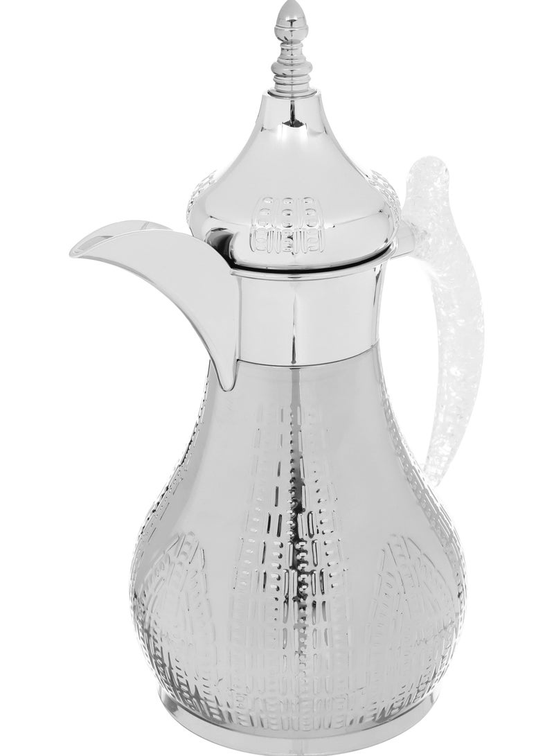 السيف غاليري طقم ترامس هيلة السيف غاليري، 1.2/1.2 لتر، يد كريستال، قطعتين، حافظة داخلية استيل، هيكل خارجي استيل - فضي - Image 2