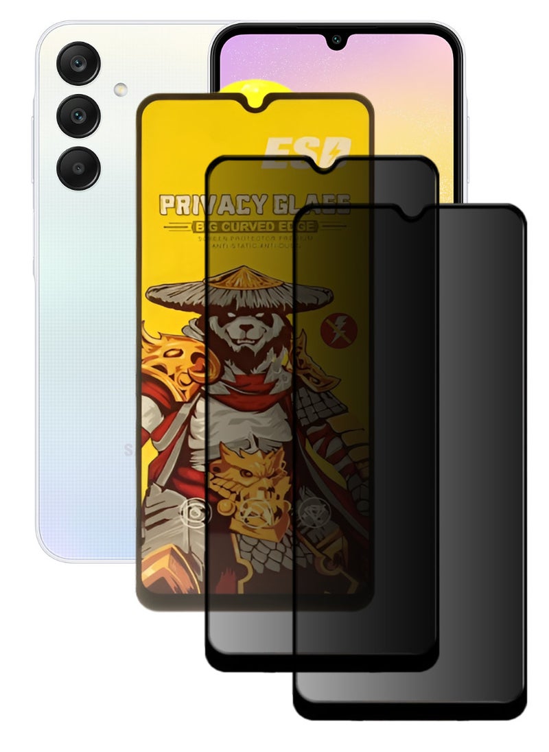 ESD 2 Pieces Tempered Dustproof Privacy Glass Screen Protector Compatible For Samsung Galaxy A25 - Image 1
