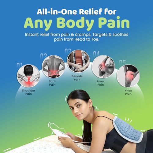 Heatronics Electric Heating Pad Regular | Heating Pad for Back Pain & Period Cramps | 3 Heat Levels | ThermoLock™ Thermostat | TheraFlex™ 6-Layer Safety | Deep Heat up to 85°C | ISO 13485 & CDSCO Certified | 1-Year Warranty - Image 3