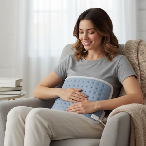 Heatronics Electric Heating Pad Regular | Heating Pad for Back Pain & Period Cramps | 3 Heat Levels | ThermoLock™ Thermostat | TheraFlex™ 6-Layer Safety | Deep Heat up to 85°C | ISO 13485 & CDSCO Certified | 1-Year Warranty - Image 1