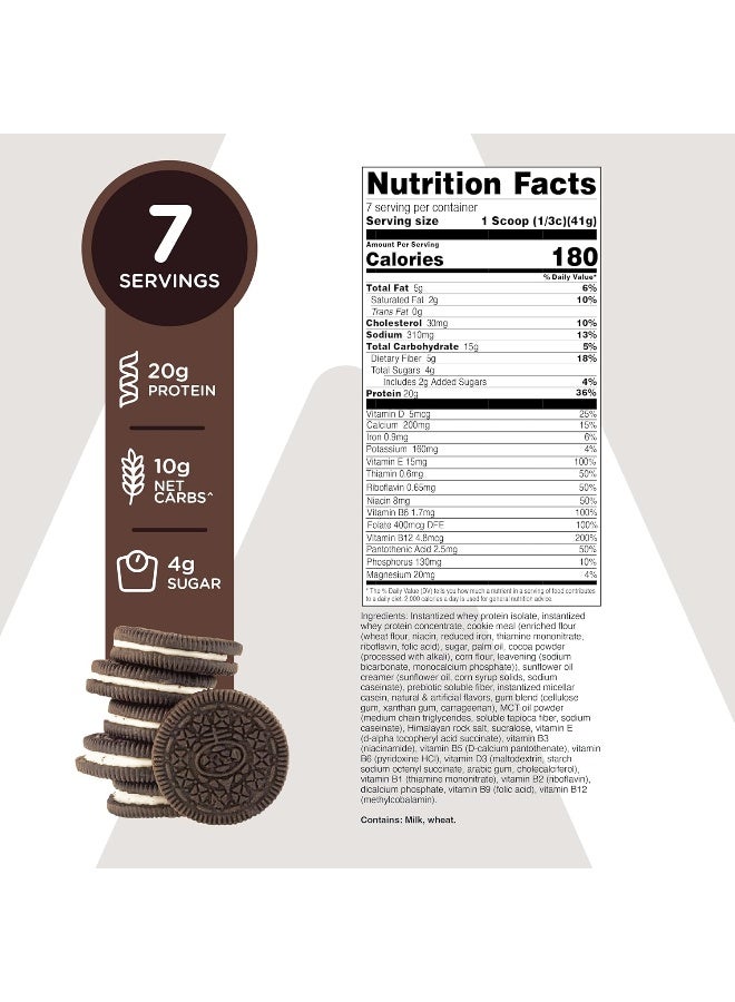 TransformHQ مسحوق استبدال الوجبات TransformHQ 7 حصص (بسكويت وكريمة) - Image 2