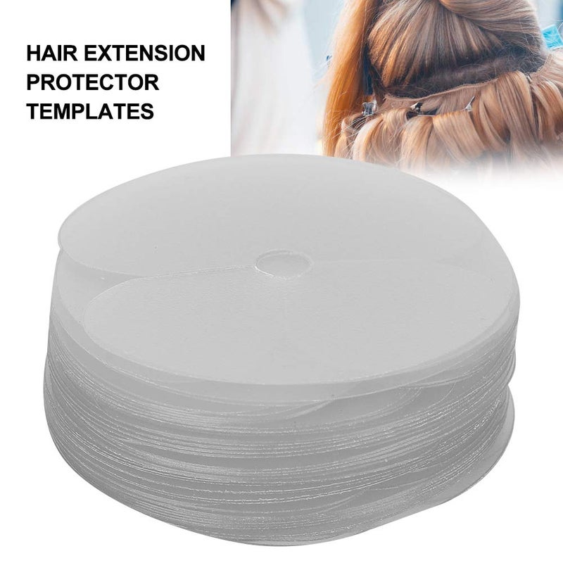 Rotekt1740 50pcs Single Hole Round Spacer Template, Heat Shield Guards for Hair Extension Bonding, Guards Hair Extension Tool, for Salon Hair Extension Bonding and Cross Hair Seamle - Image 3