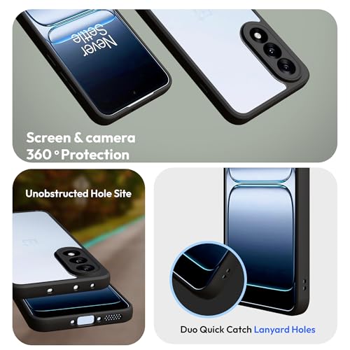KAPAVER Hybrid Series Back Cover Case Compatible with OnePlus Nord 5 (PC+TPU) (Black) - Image 5