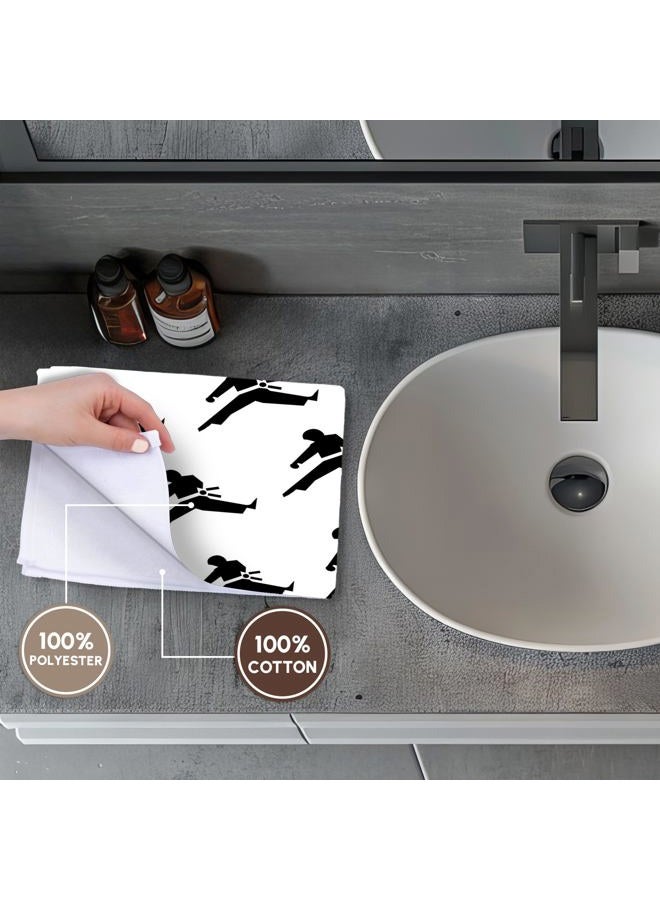 3DROSE 3D Rose Print of Cartoon Karate Repeat Toss TWL_204380_1 Towel, 15" x 22" - Image 4