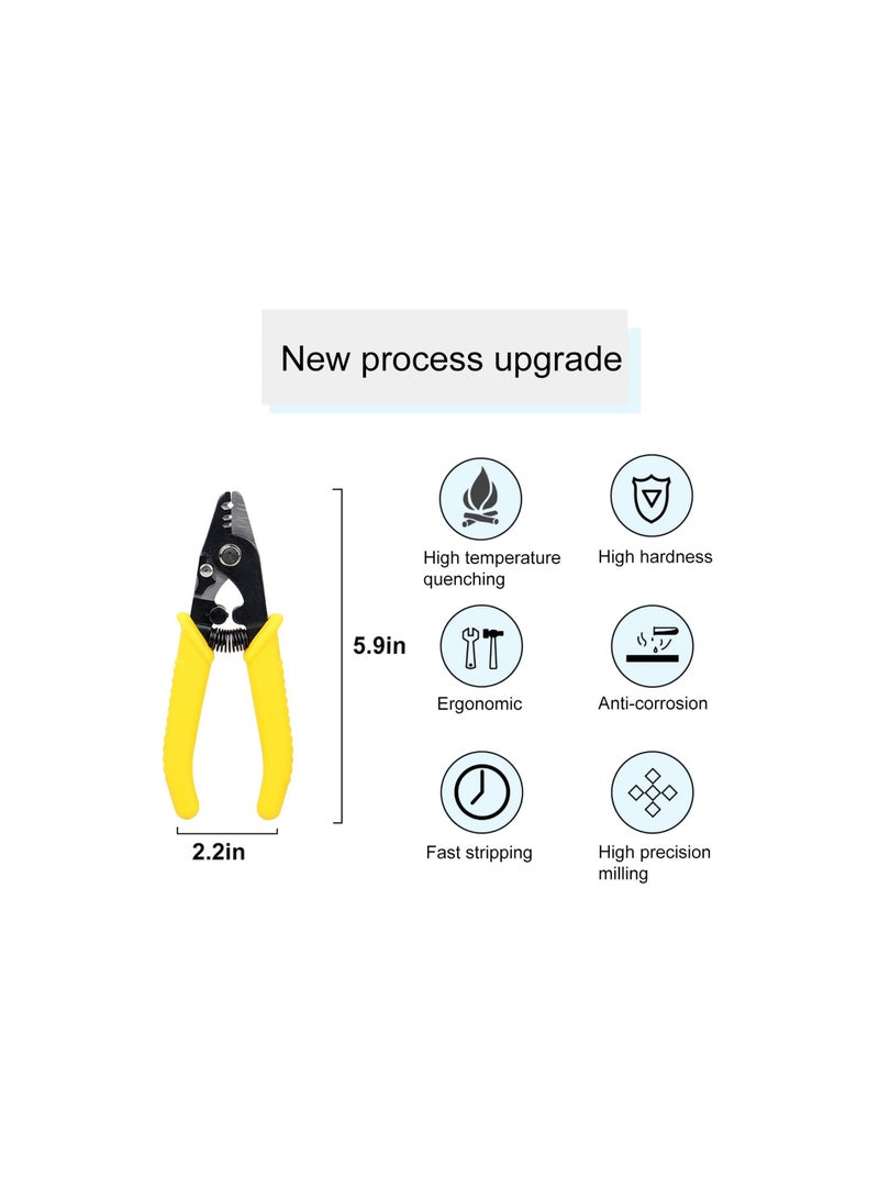 SOLARAE Fiber Optic Stripper 3 Hole Precision Wire Stripper for Installers and Electricians Safe Not Hurt Wire Fiber Strippers Handle - Image 2