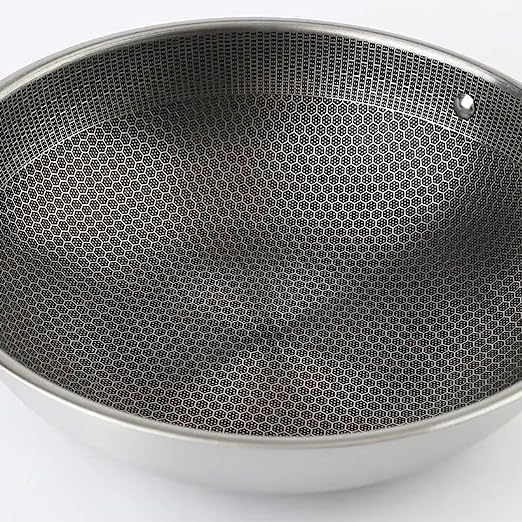 DOYKLI Nonstick Frying Pan Skillet, Fry Pan, Stainless Steel Honeycomb Wok Kitchen Fry Stir Pan Cooking Pot for Home Use, Big Size Loya,Suitable for Cooking Saute Vegetables, Steaks - 36 cm - Image 2