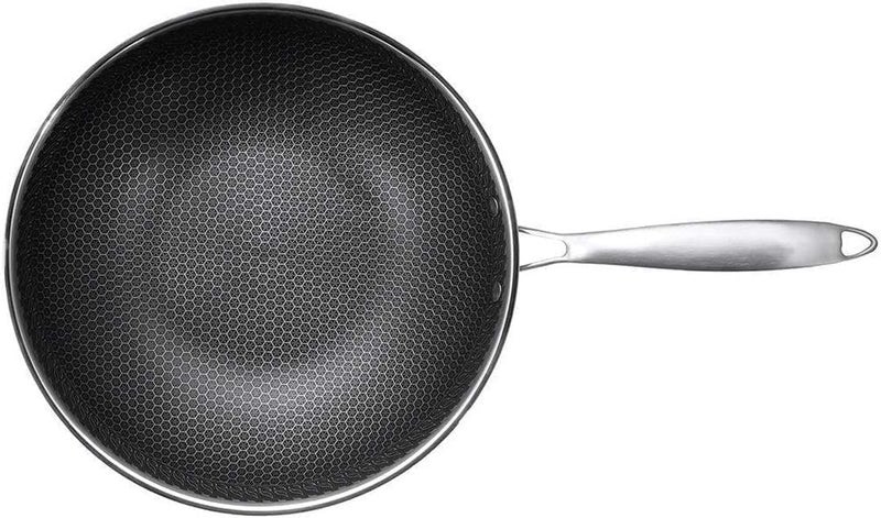 DOYKLI Nonstick Frying Pan Skillet, Fry Pan, Stainless Steel Honeycomb Wok Kitchen Fry Stir Pan Cooking Pot for Home Use, Big Size Loya,Suitable for Cooking Saute Vegetables, Steaks - 36 cm - Image 5
