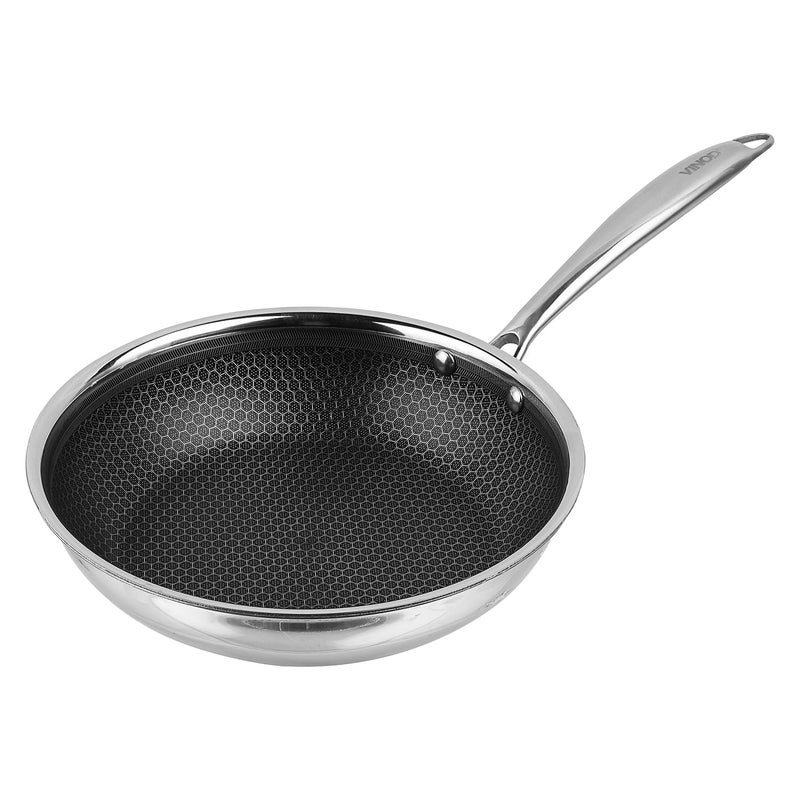 DOYKLI Nonstick Frying Pan Skillet, Fry Pan, Stainless Steel Honeycomb Wok Kitchen Fry Stir Pan Cooking Pot for Home Use, Big Size Loya,Suitable for Cooking Saute Vegetables, Steaks - 36 cm - Image 1