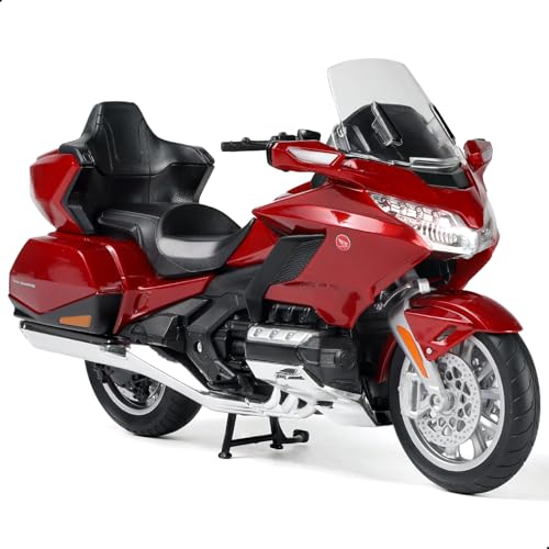 Risopen 112 Motorcycle Model Toy for Honda Glodwing Metal Diecast with Plastic Motorcycle Model for Welly No Assembly Required Mini Finished Moto Gift for AdultRed - Image 1