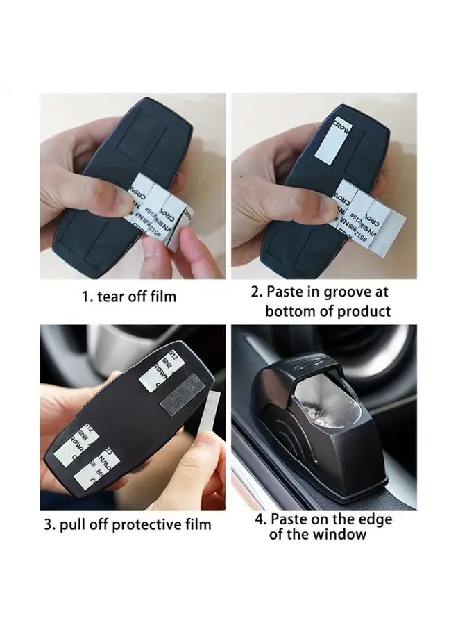 Windproof Car Ashtray With Window Mount 1Pcs Black Non Spill Portable Ash Storage - Image 4