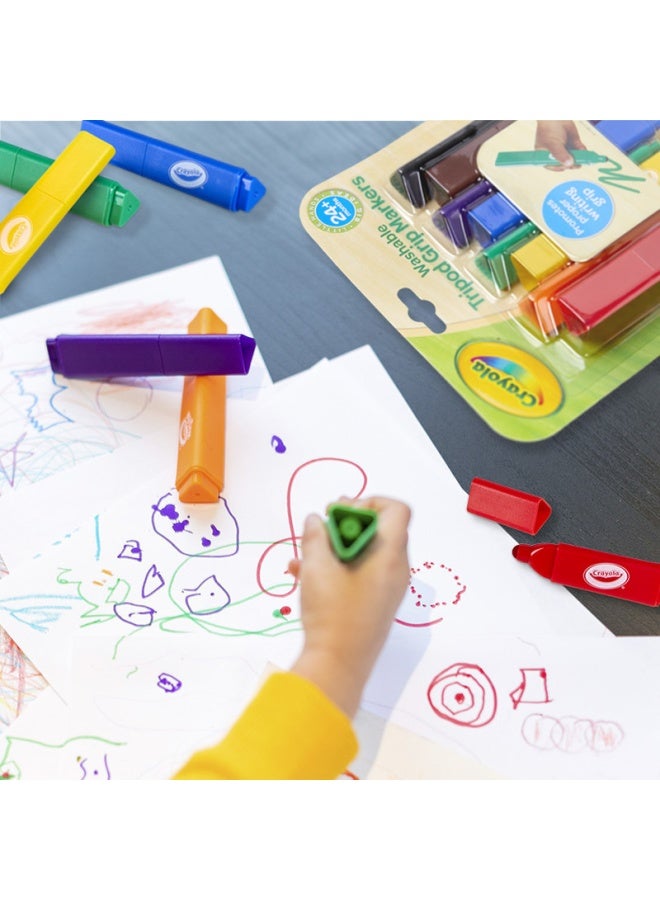 Crayola My First, Tripod Washable Markers For Toddlers, 8Ct  - Image 3